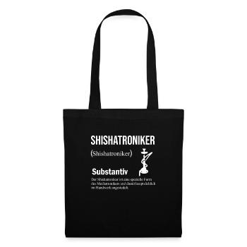Shisha Tshirt Herren Damen Wasserpfeife Pfeife - Stoffbeutel - Schwarz - Vorne