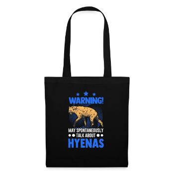 Peut parler spontanément de Hyènes Hyène - Sac en tissu - noir - Devant
