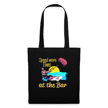 Kiteboarding Spend More Time At The Bar - Tote Bag - black - Front