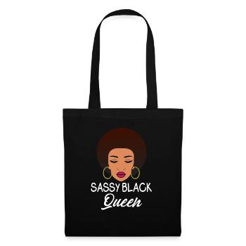 Sassy Black Queen Proud African American Women - Tote Bag - black - Front