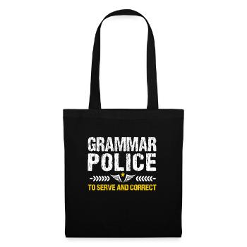 Grammar Police, To Funny Teacher Costume To - Tote Bag - black - Front