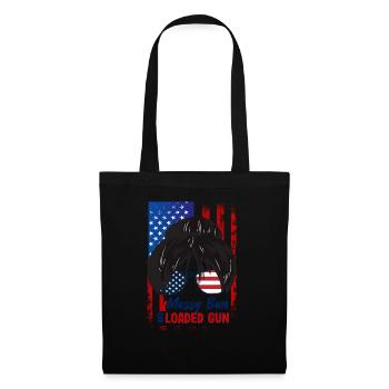 Messy Bun And Loaded Patriotic - Tote Bag - black - Front
