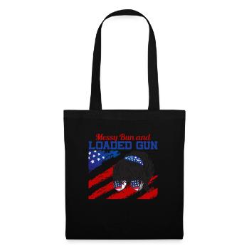 Messy Bun And Loaded Patriotic - Tote Bag - black - Front