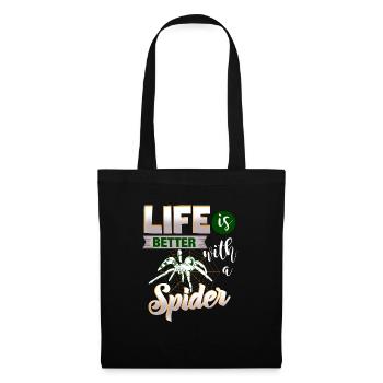 Life Is Better With A Spider Cool Awesome Present - Tote Bag - black - Front