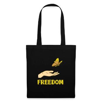 FREEDOM Vintage Awesome Butterfly Designs Present - Stoffbeutel - Schwarz - Vorne