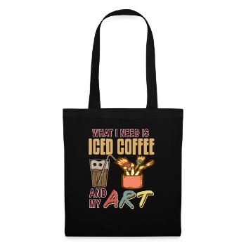 What I Need Is Iced Coffee & My Art Awesome - Tote Bag - black - Front