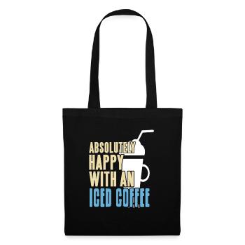 Absolument heureux avec un café glacé génial - Sac en tissu - noir - Devant