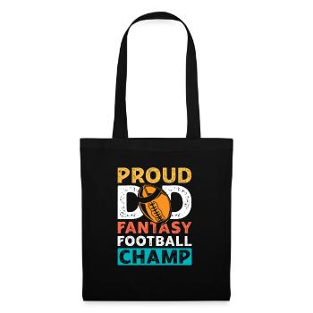 Fantasy Football Proud Dad Champ Sports Football - Tote Bag - black - Front