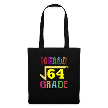 Hello 8th Grade Funny Square Root of 64 Math - Tote Bag - black - Front