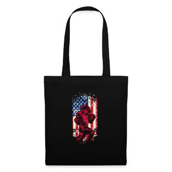 American Football Flag Patriotic Sports Football - Tote Bag - black - Front
