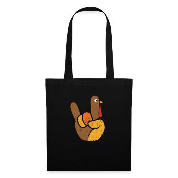 Rock Sign Türkei Hand Cool Thanksgiving Türkei - Stoffbeutel - Schwarz - Vorne