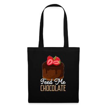 Feed Me Chocolate Cake Flavor Baker Foodie Choco - Tote Bag - black - Front