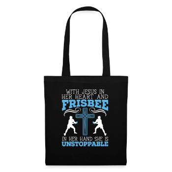 Ultimate Frisbee Flying Disc Sport Christian - Tote Bag - black - Front