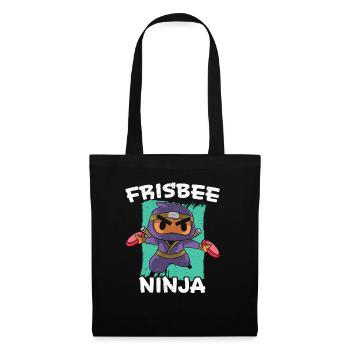 Ultimative Frisbee Ninja Lover Flying Disc Sport - Stoffbeutel - Schwarz - Vorne