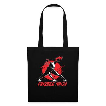 Ultimative Frisbee Ninja Lover Flying Disc Sport - Stoffbeutel - Schwarz - Vorne