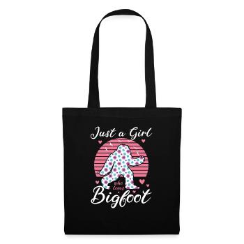 Just A Girl Who Loves Bigfoot Sasquatch - Tote Bag - black - Front
