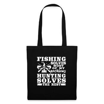 La pêche résout la plupart de mes problèmes, le - Sac en tissu - noir - Devant