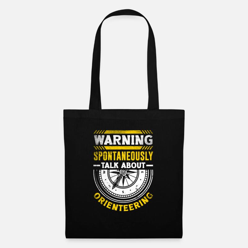Orienteer Runner Running Orienteering Funny - Stoffbeutel - Schwarz