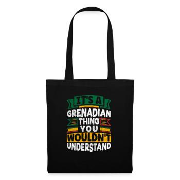 Grenade Grenadien Drapeau Grenadien C’est un Grenadien - Sac en tissu - noir - Devant