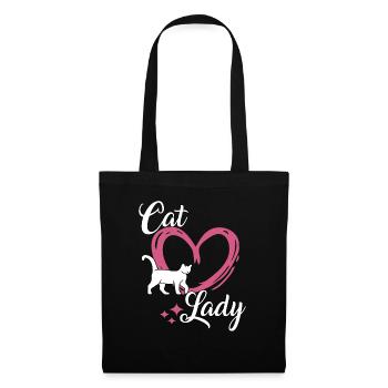 Chats Lady Cats Mama Cats Cadeau Miaou - Sac en tissu - noir - Devant