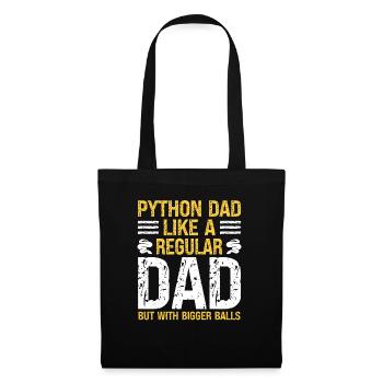 Banana Ball Python Dad Like A Regular Dad But - Stoffbeutel - Schwarz - Vorne