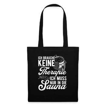 Saunameister - Geschenk Sauna Spruch Saunieren - Stoffbeutel - Schwarz - Vorne