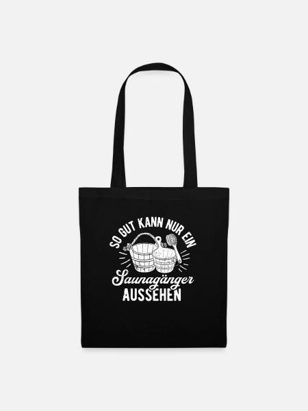 Saunameister - Geschenk Sauna Spruch Saunieren - Stoffbeutel - Schwarz
