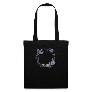 Lavender I Team Bride Fleur Couronne Mariage Boho - Sac en tissu - noir - Devant