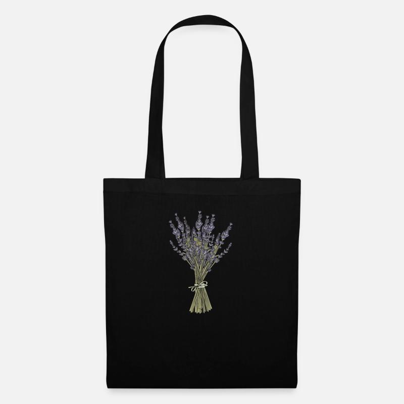 Lavender I Team Bride Fleur Couronne Mariage Boho - Sac en tissu - noir