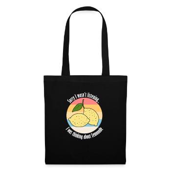 Thinking About Lemonade Citrus Lemon - Tote Bag - black - Front
