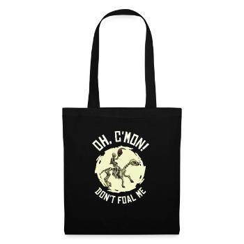 Halloween Cowboy Skeleton Foal Riding - Sac en tissu - noir - Devant
