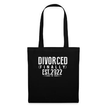 Drôle de cadeau de divorce Divorce sarcastique - Sac en tissu - noir - Devant