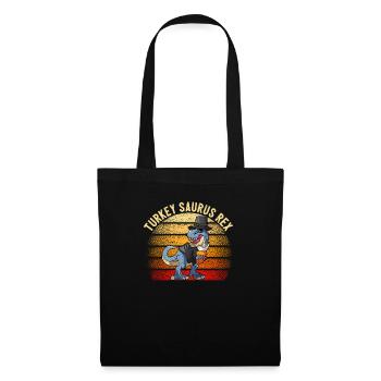 Turkey Saurus Rex Dinosaur Thanksgiving Day - Tote Bag - black - Front