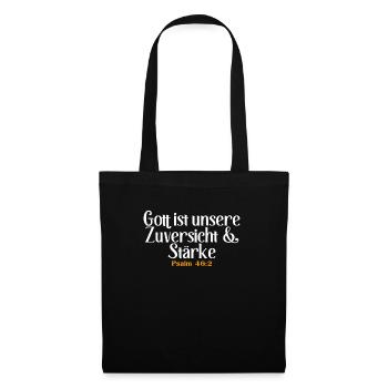 Bibel Zitat Vers Christ Christlich Bibelvers - Stoffbeutel - Schwarz - Vorne