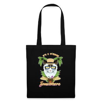 It Is 5 OClock Somewhere Drinking Ragdoll Cat - Tote Bag - black - Front