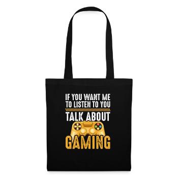 Gaming Gamers Gamble Games Gamer - Tote Bag - black - Front