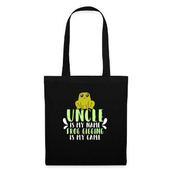 Oncle est mon nom Frogs Catch my game - Sac en tissu - noir - Devant