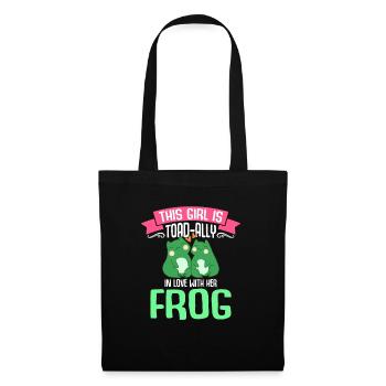 Cette fille est une alliée de crapaud amoureuse de sa grenouille - Sac en tissu - noir - Devant