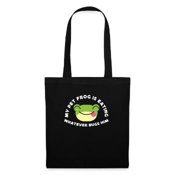 My frog is whatever bugs him - Tote Bag - black - Front