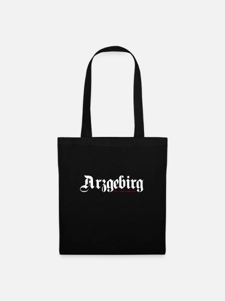 Erzgebirge Berg - Stoffbeutel - Schwarz