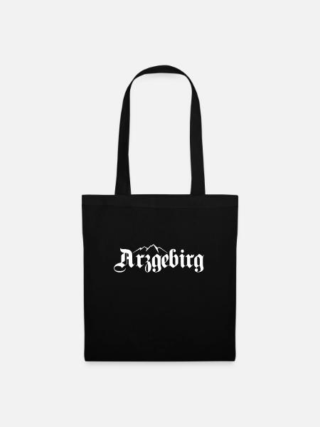 Erzgebirge Berg - Stoffbeutel - Schwarz
