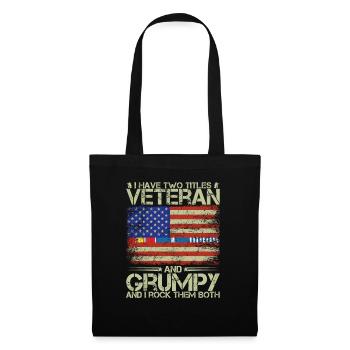 Cool Grand-père vétéran style de vie militaire Gesche - Sac en tissu - noir - Devant