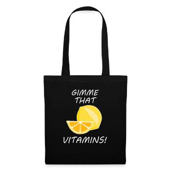 That Vitamins Ironic Quote Lemonade Citrus - Tote Bag - black - Front