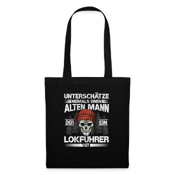 Lokführer - Stoffbeutel - Schwarz - Vorne