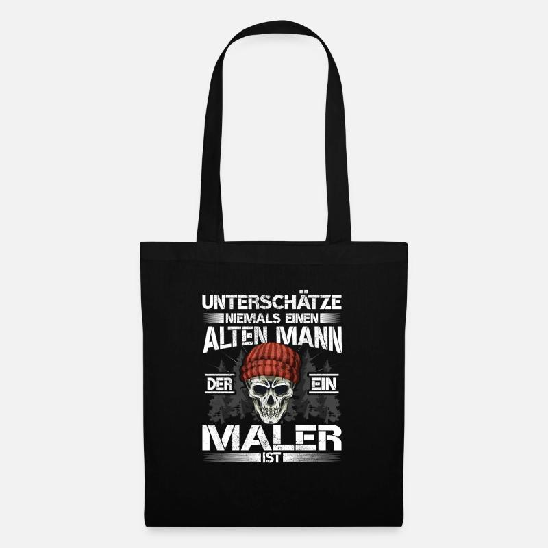 Maler Lackierer Alter mann Lackierer - Stoffbeutel - Schwarz