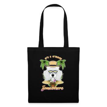It Is 5 OClock Somewhere Drinking Poodle - Tote Bag - black - Front