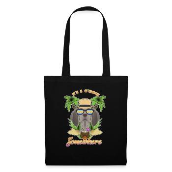 It Is 5 OClock Somewhere Drinking Weimaraner - Tote Bag - black - Front