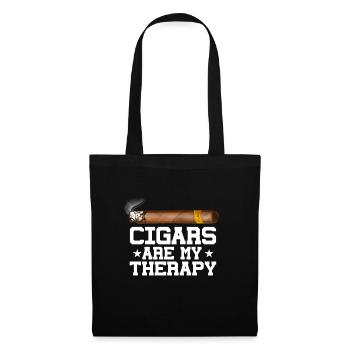 Cigars are my therapy Cigar smokers - Tote Bag - black - Front