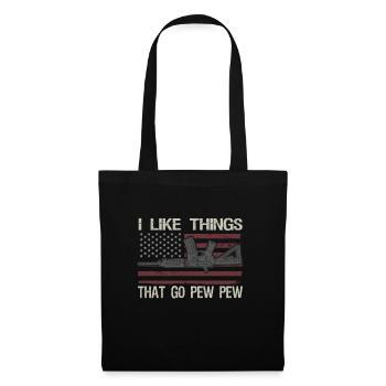 I Like Things The Pew Pew Gun Enthusiast - Tote Bag - black - Front