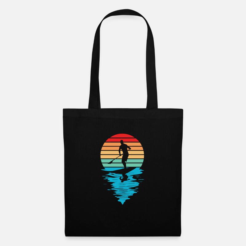 Stand Up Paddling Vintage - Stoffbeutel - Schwarz